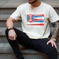 I Can't My Son Has Baseball Dad American Flag 4th Of July Men's Comfort Colors T-Shirt Ivory