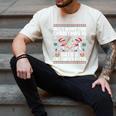 Christmas Baseball Bats Catcher Mitts Holiday Tee Men's Comfort Colors T-Shirt Ivory