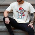 Christmas Baseball Snowman Xmas Pajamas Women Men Boys Men's Comfort Colors T-Shirt Ivory Christmas Baseball Snowman Xmas Pajamas Women Men Boys Men's Comfort Colors T-Shirt Ivory