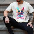 Drip Happens Baseball Ice Cream Bat And Ball With Sunglasses Men's Comfort Colors T-Shirt Ivory Drip Happens Baseball Ice Cream Bat And Ball With Sunglasses Men's Comfort Colors T-Shirt Ivory