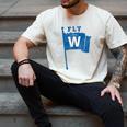Fly The W Chicago Baseball Winning Flag Distressed Premium Tri-Blend Men's Comfort Colors T-Shirt Ivory