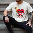 Heart Playing Baseball Valentines Day Men's Comfort Colors T-Shirt Ivory