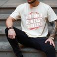 Hit Hard Run Fast Turn Left Baseball Fan Red Graphic Men's Comfort Colors T-Shirt Ivory Hit Hard Run Fast Turn Left Baseball Fan Red Graphic Men's Comfort Colors T-Shirt Ivory
