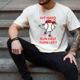 Hit Hard Run Fast Turn Left Baseball Player Premium Tri-Blend Men's Comfort Colors T-Shirt Ivory Hit Hard Run Fast Turn Left Baseball Player Premium Tri-Blend Men's Comfort Colors T-Shirt Ivory
