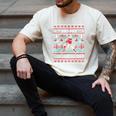 Ho Ho Homerun Baseball Ugly Christmas Sweater Party Hitter Men's Comfort Colors T-Shirt Ivory