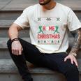 I’Ll Be Home For Christmas Baseball Ugly Sweater Art Men's Comfort Colors T-Shirt Ivory I’Ll Be Home For Christmas Baseball Ugly Sweater Art Men's Comfort Colors T-Shirt Ivory