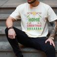 I’Ll Be Home For Christmas Baseball Ugly Sweater Men's Comfort Colors T-Shirt Ivory