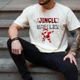 Jingle Ballers Plaid Santa Dabbing Baseball Christmas Men's Comfort Colors T-Shirt Ivory Jingle Ballers Plaid Santa Dabbing Baseball Christmas Men's Comfort Colors T-Shirt Ivory