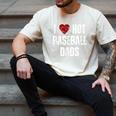 I Love Hot Baseball Dads Red Hearts Men's Comfort Colors T-Shirt Ivory I Love Hot Baseball Dads Red Hearts Men's Comfort Colors T-Shirt Ivory