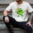 Lucky Shamrock Playing Baseball St Patrick's Kids Boys Men's Comfort Colors T-Shirt Ivory