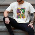 Mardi Gras Six Seven Baseball Drip Number 6 7 Meme Men's Comfort Colors T-Shirt Ivory Mardi Gras Six Seven Baseball Drip Number 6 7 Meme Men's Comfort Colors T-Shirt Ivory