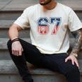 Number 67 USA Raglan Baseball Tee Men's Comfort Colors T-Shirt Ivory