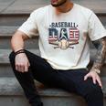 Patriotic Baseball Dad USA Flag American 4th Of July Premium Men's Comfort Colors T-Shirt Ivory Patriotic Baseball Dad USA Flag American 4th Of July Premium Men's Comfort Colors T-Shirt Ivory