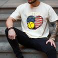 Patriotic US Flag Softball Dad Like A Baseball Dad Men's Comfort Colors T-Shirt Ivory Patriotic US Flag Softball Dad Like A Baseball Dad Men's Comfort Colors T-Shirt Ivory
