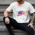 Proud Father And American Flag Baseball Dad Father Patriotic Men's Comfort Colors T-Shirt Ivory
