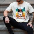 Retro Baseball Retirement Gnome Baseball Dad Finally Retired Men's Comfort Colors T-Shirt Ivory