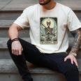 Retro Skeleton Baseball Dad Tarot Card Halloween Sport Lover Men's Comfort Colors T-Shirt Ivory