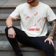Run I Dare You Baseball Catcher Graphic Players Fans Men's Comfort Colors T-Shirt Ivory Run I Dare You Baseball Catcher Graphic Players Fans Men's Comfort Colors T-Shirt Ivory