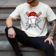 Santa Sports Christmas Baseball Player Men's Comfort Colors T-Shirt Ivory Santa Sports Christmas Baseball Player Men's Comfort Colors T-Shirt Ivory