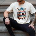 SEIS Siete Guey Baseball Drip Mexico Spanish 67 Slang Boys Men's Comfort Colors T-Shirt Ivory SEIS Siete Guey Baseball Drip Mexico Spanish 67 Slang Boys Men's Comfort Colors T-Shirt Ivory