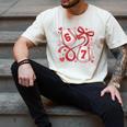 Six Seven Baseball Lover Sports Red Heart Bow Valentine Girl Men's Comfort Colors T-Shirt Ivory
