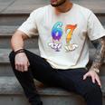 Six Seven Ice Cream Drip Cool Meme 67 Number Baseball Men's Comfort Colors T-Shirt Ivory Six Seven Ice Cream Drip Cool Meme 67 Number Baseball Men's Comfort Colors T-Shirt Ivory