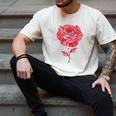 Sporty Rose Graphic With Baseball And Rugby Ball Petals Men's Comfort Colors T-Shirt Ivory Sporty Rose Graphic With Baseball And Rugby Ball Petals Men's Comfort Colors T-Shirt Ivory