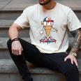 USA Patriotic Baseball Ice Cream Cone Freedom Men's Comfort Colors T-Shirt Ivory