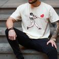 Valentines Baseball Batter Heart Player Silhouette Premium Tri-Blend Men's Comfort Colors T-Shirt Ivory