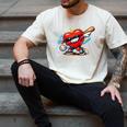 Valentines Day Baseball Dabbing Red Heart Love Boys Men's Comfort Colors T-Shirt Ivory Valentines Day Baseball Dabbing Red Heart Love Boys Men's Comfort Colors T-Shirt Ivory