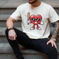 Valentines Day Heart Playing Baseball Boys Men Kids Girls Men's Comfort Colors T-Shirt Ivory