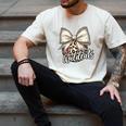 Wildcats Baseball Leopard Print Coquette Bow Mascot Game Day Men's Comfort Colors T-Shirt Ivory Wildcats Baseball Leopard Print Coquette Bow Mascot Game Day Men's Comfort Colors T-Shirt Ivory