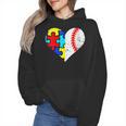 Autism Baseball Heart Autism Puzzle Baseball Mom Wmen Hoodie Autism Baseball Heart Autism Puzzle Baseball Mom Wmen Hoodie