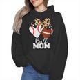 Ball Mom Football Baseball Mom Heart Wmen Hoodie