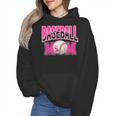 BASEBALL MOM BREAST CANCER RIBBON PINK SPORTS MOM Wmen Hoodie BASEBALL MOM BREAST CANCER RIBBON PINK SPORTS MOM Wmen Hoodie