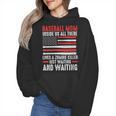 Baseball Mom Inside Us All There Lives a Zombie Sport Wmen Hoodie