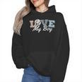Baseball Mom Love My Boy Retro Casual Letter Print Wmen Hoodie Baseball Mom Love My Boy Retro Casual Letter Print Wmen Hoodie