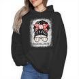 Baseball Mom Messy Bun Hair Player Mom Wmen Hoodie Baseball Mom Messy Bun Hair Player Mom Wmen Hoodie