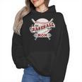 Baseball Mom Vintage Retro Game Day Son Supporter Fan Wmen Hoodie