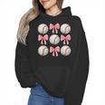Baseballs And Bows Coquette Baseball Mom Baseball Coach Girl Wmen Hoodie Baseballs And Bows Coquette Baseball Mom Baseball Coach Girl Wmen Hoodie