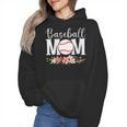 Floral Baseball Mom Mother's Day Cute Baseball Mama Mommy Wmen Hoodie