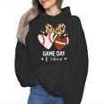 Game Day Vibes Football Baseball Mom Heart Wmen Hoodie Game Day Vibes Football Baseball Mom Heart Wmen Hoodie