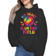 My Heart Is On That Field Cute Baseball Mom Women Wmen Hoodie