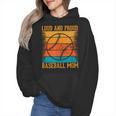 Loud And Proud Baseball Mom Vibrant Colorful Stripe Wmen Hoodie Loud And Proud Baseball Mom Vibrant Colorful Stripe Wmen Hoodie