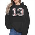 Lucky Number 13 Baseball Mom Baseball Number 13 Lucky 13 Wmen Hoodie Lucky Number 13 Baseball Mom Baseball Number 13 Lucky 13 Wmen Hoodie