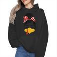 Messy Bun Baseball Mom Turkey Face Matching Thanksgiving Wmen Hoodie