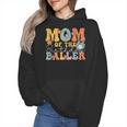 Mom Of The Birthday Baller Groovy Baseball Mom Wmen Hoodie Mom Of The Birthday Baller Groovy Baseball Mom Wmen Hoodie