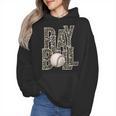 Play Ball Women Graphic Baseball Mom Baseball Wmen Hoodie