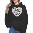 Retro My Heart Is On That Field Baseball Mom Mother's Day Wmen Hoodie Retro My Heart Is On That Field Baseball Mom Mother's Day Wmen Hoodie