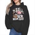 In My T-Ball Mom Era Baseball Mom Skull Coffee Vintage Wmen Hoodie